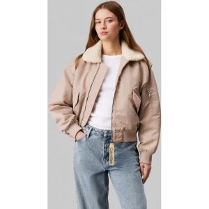 Calvin Klein Jeans Satynowa kurtka | Loose fit