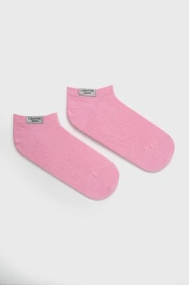 Calvin Klein Jeans Skarpetki (2-pack) damskie kolor różowy 701218749