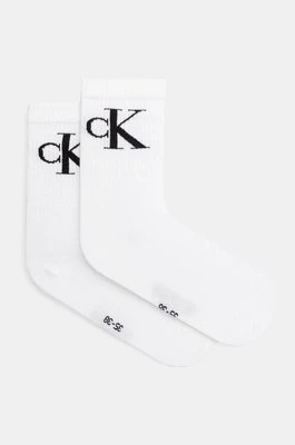 Calvin Klein Jeans skarpetki 2-pack damskie kolor biały 701228811