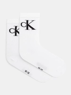 Calvin Klein Jeans skarpetki 2-pack damskie kolor biały 701228811