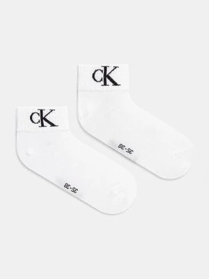 Calvin Klein Jeans skarpetki 2-pack damskie kolor biały 701228813