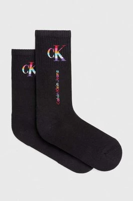 Calvin Klein Jeans skarpetki 2-pack damskie kolor czarny 701226672
