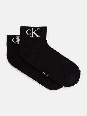 Calvin Klein Jeans skarpetki 2-pack damskie kolor czarny 701228813