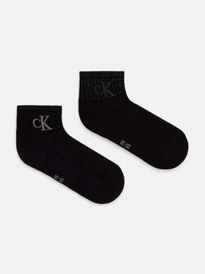 Calvin Klein Jeans skarpetki 2-pack damskie kolor czarny 701230599