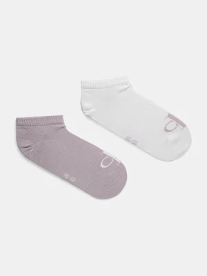 Calvin Klein Jeans skarpetki 2-pack damskie kolor fioletowy 701228815