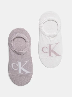 Calvin Klein Jeans skarpetki 2-pack damskie kolor fioletowy 701228817