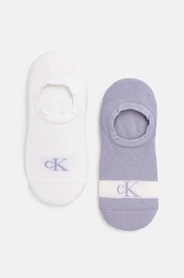 Calvin Klein Jeans skarpetki 2-pack damskie kolor fioletowy 701230601