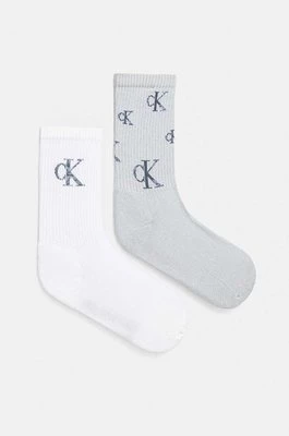 Calvin Klein Jeans skarpetki 2-pack damskie kolor niebieski 701229465