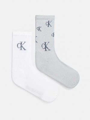 Calvin Klein Jeans skarpetki 2-pack damskie kolor niebieski 701229465