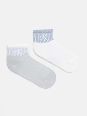 Calvin Klein Jeans skarpetki 2-pack damskie kolor niebieski 701230599