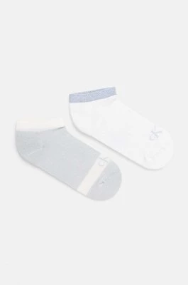 Calvin Klein Jeans skarpetki 2-pack damskie kolor niebieski 701230600