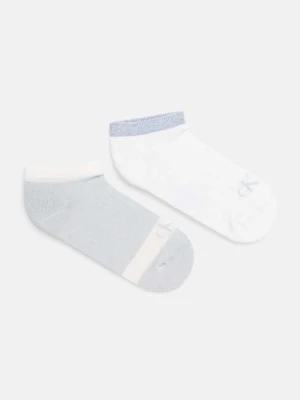 Calvin Klein Jeans skarpetki 2-pack damskie kolor niebieski 701230600