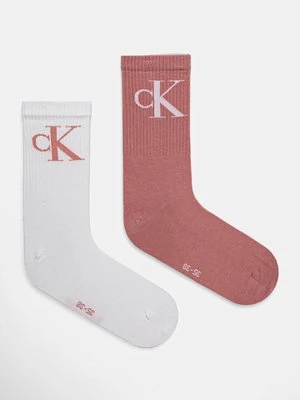 Calvin Klein Jeans skarpetki 2-pack damskie kolor różowy 701228811