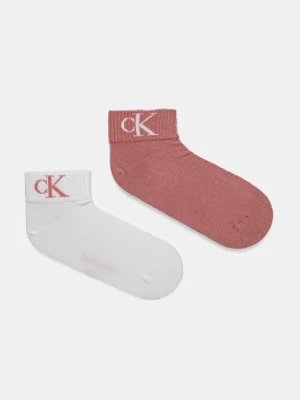 Calvin Klein Jeans skarpetki 2-pack damskie kolor różowy 701228813