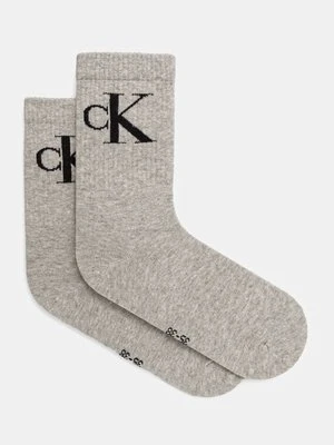 Calvin Klein Jeans skarpetki 2-pack damskie kolor szary 701228811