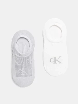 Calvin Klein Jeans skarpetki 2-pack damskie kolor szary 701231402