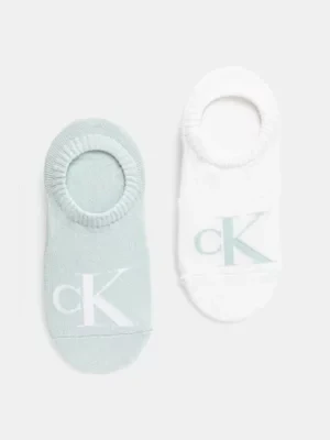 Calvin Klein Jeans skarpetki 2-pack damskie kolor turkusowy 701228817