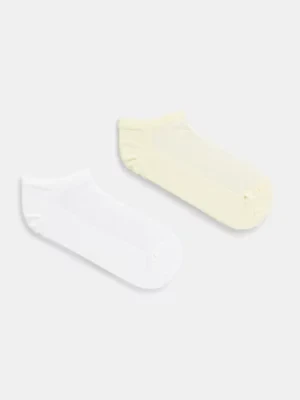 Calvin Klein Jeans skarpetki 2-pack damskie kolor żółty 701231403