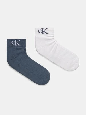 Calvin Klein Jeans skarpetki 2-pack męskie kolor niebieski 701228805