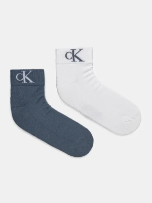 Calvin Klein Jeans skarpetki 2-pack męskie kolor niebieski 701228805