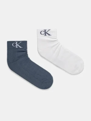 Calvin Klein Jeans skarpetki 2-pack męskie kolor niebieski 701228805