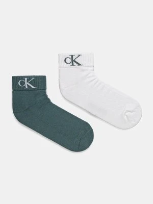 Calvin Klein Jeans skarpetki 2-pack męskie kolor zielony 701228805