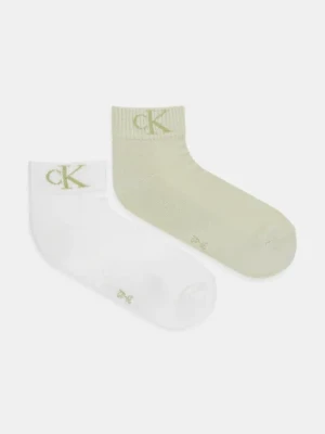 Calvin Klein Jeans skarpetki 2-pack męskie kolor zielony 701228805