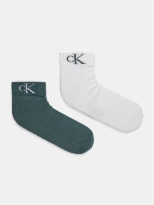 Calvin Klein Jeans skarpetki 2-pack męskie kolor zielony 701228805