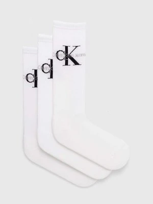 Calvin Klein Jeans skarpetki 3-pack męskie kolor biały 701220514