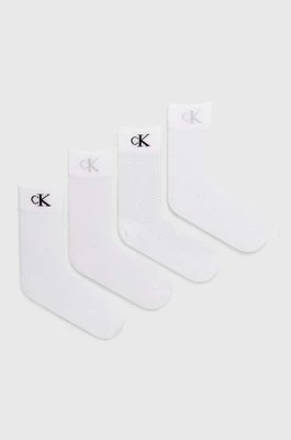 Calvin Klein Jeans skarpetki 4-pack damskie kolor biały 701229687