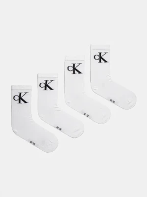 Calvin Klein Jeans skarpetki 4-pack damskie kolor biały 701232678