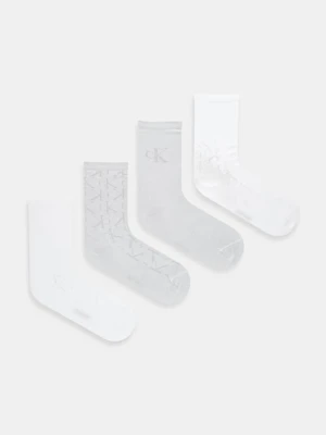 Calvin Klein Jeans skarpetki 4-pack kolor biały 701235366