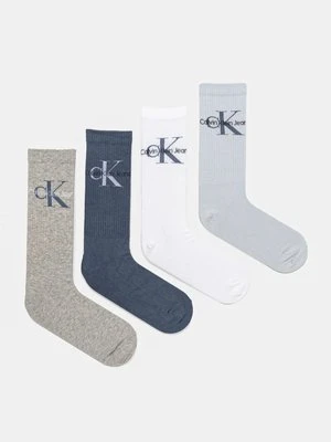 Calvin Klein Jeans skarpetki 4-pack męskie kolor niebieski 701229453