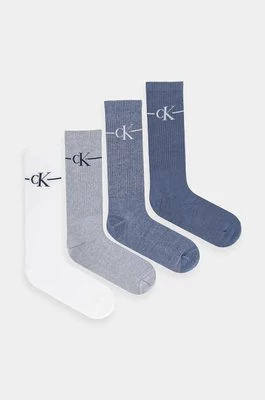 Calvin Klein Jeans skarpetki 4-pack męskie kolor niebieski 701229454