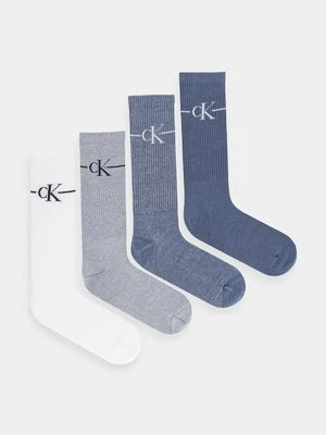 Calvin Klein Jeans skarpetki 4-pack męskie kolor niebieski 701229454