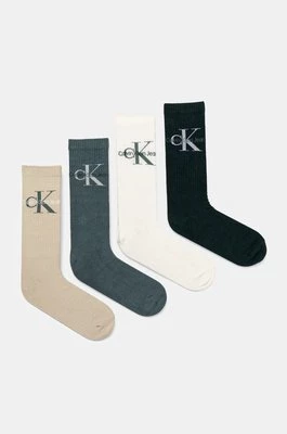 Calvin Klein Jeans skarpetki 4-pack męskie kolor zielony 701229453