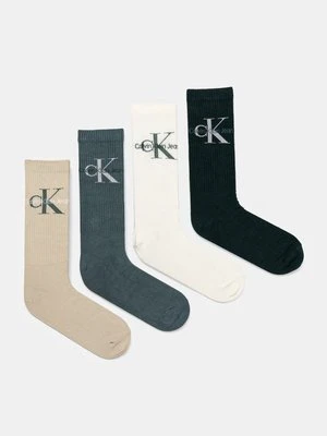 Calvin Klein Jeans skarpetki 4-pack męskie kolor zielony 701229453