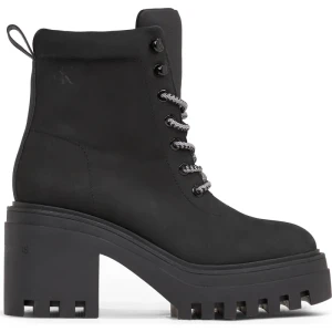 Calvin Klein Jeans Skórzane botki na słupku