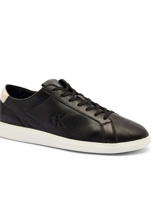 Calvin Klein Jeans Skórzane sneakersy czarny