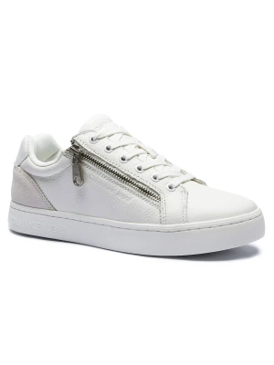 Calvin Klein Jeans Skórzane sneakersy biały