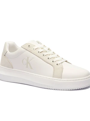 Calvin Klein Jeans Skórzane sneakersy biały