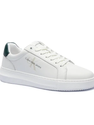 Calvin Klein Jeans Skórzane sneakersy CHUNKY biały