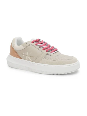 Calvin Klein Jeans Skórzane sneakersy CHUNKY CUPSOLE FLUO CONTRAST