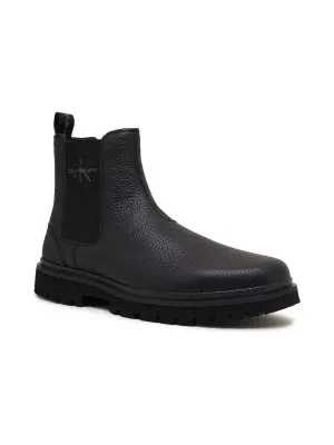 Calvin Klein Jeans Skórzane sztyblety EVA MID CHELSEA