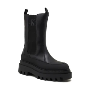 Calvin Klein Jeans Skórzane sztyblety FLATFORM CHELSEA