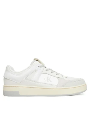 Calvin Klein Jeans Sneakersy Basket Cup Low Laceup Lth Mix YM0YM01308 Biały