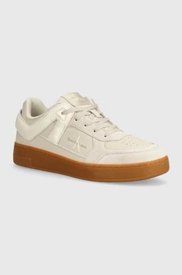 Calvin Klein Jeans sneakersy BASKET CUP LOW LACEUP LTH ML MTR kolor beżowy YM0YM00994