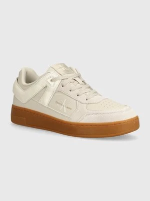 Calvin Klein Jeans sneakersy BASKET CUP LOW LACEUP LTH ML MTR kolor beżowy YM0YM00994