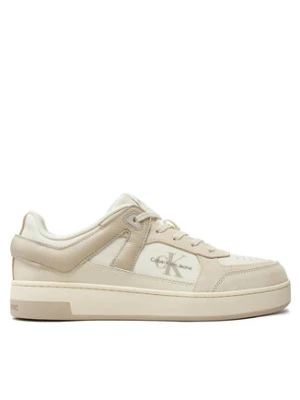 Calvin Klein Jeans Sneakersy Basket Cup Low Laceup Lth Ml Mtr YM0YM00994 Beżowy