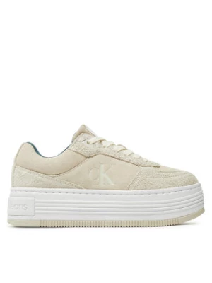 Calvin Klein Jeans Sneakersy Bold Platf Laceup Low Mg Suede YW0YW01575 Beżowy
